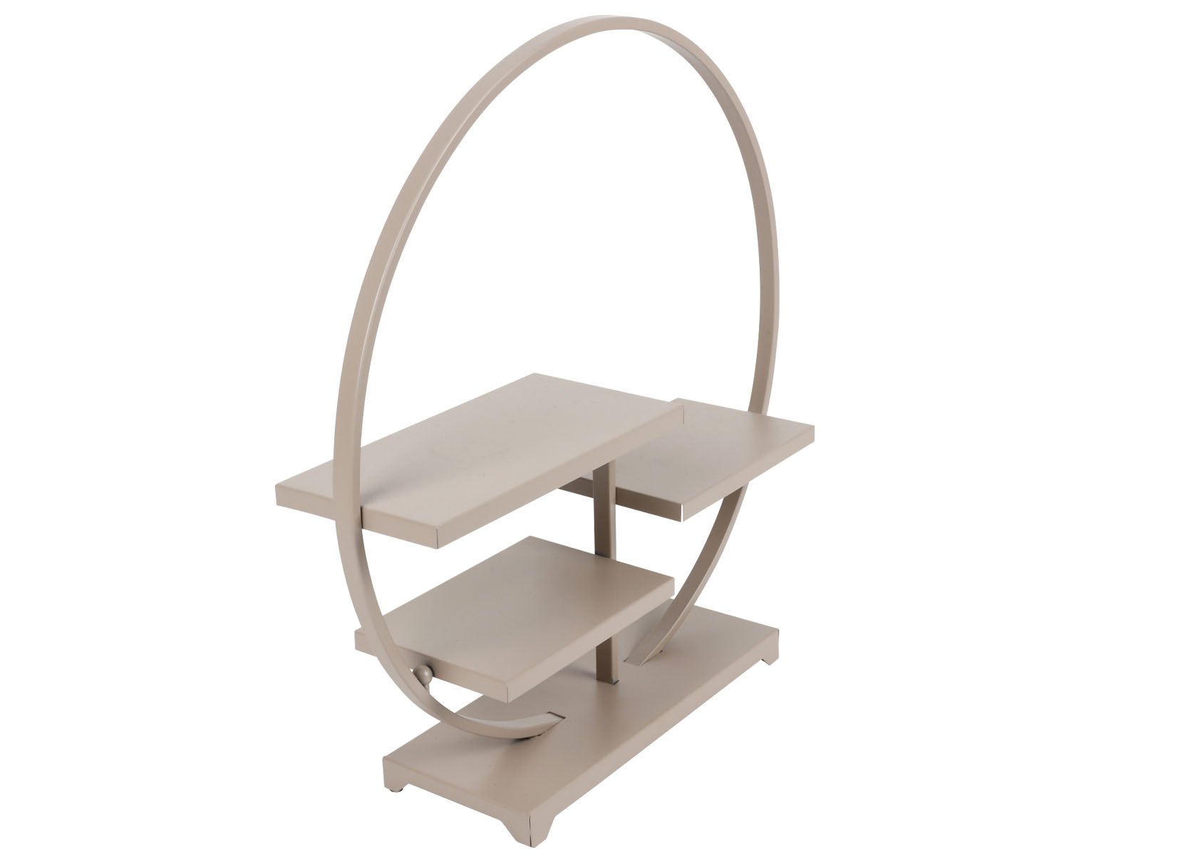 Standregal rund mit 3 Böden 43x11x44cm Cappucchino