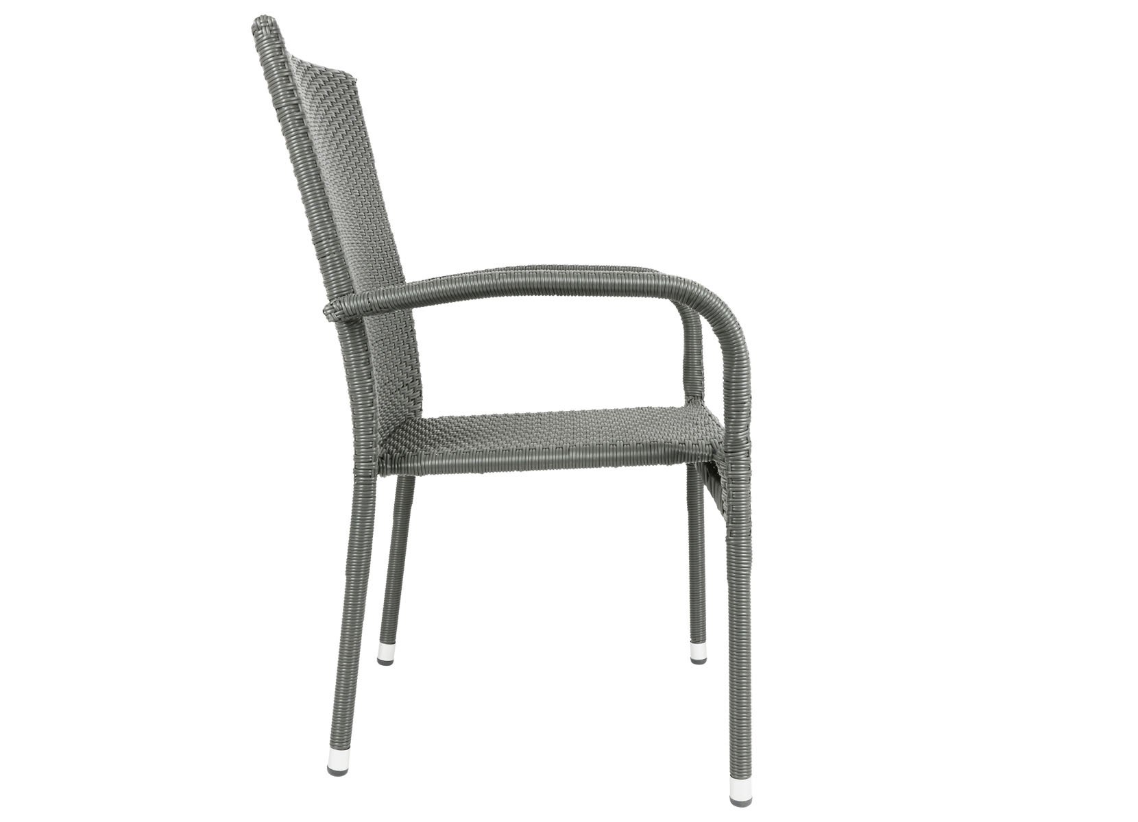 Wicker-Stapelstuhl Grau