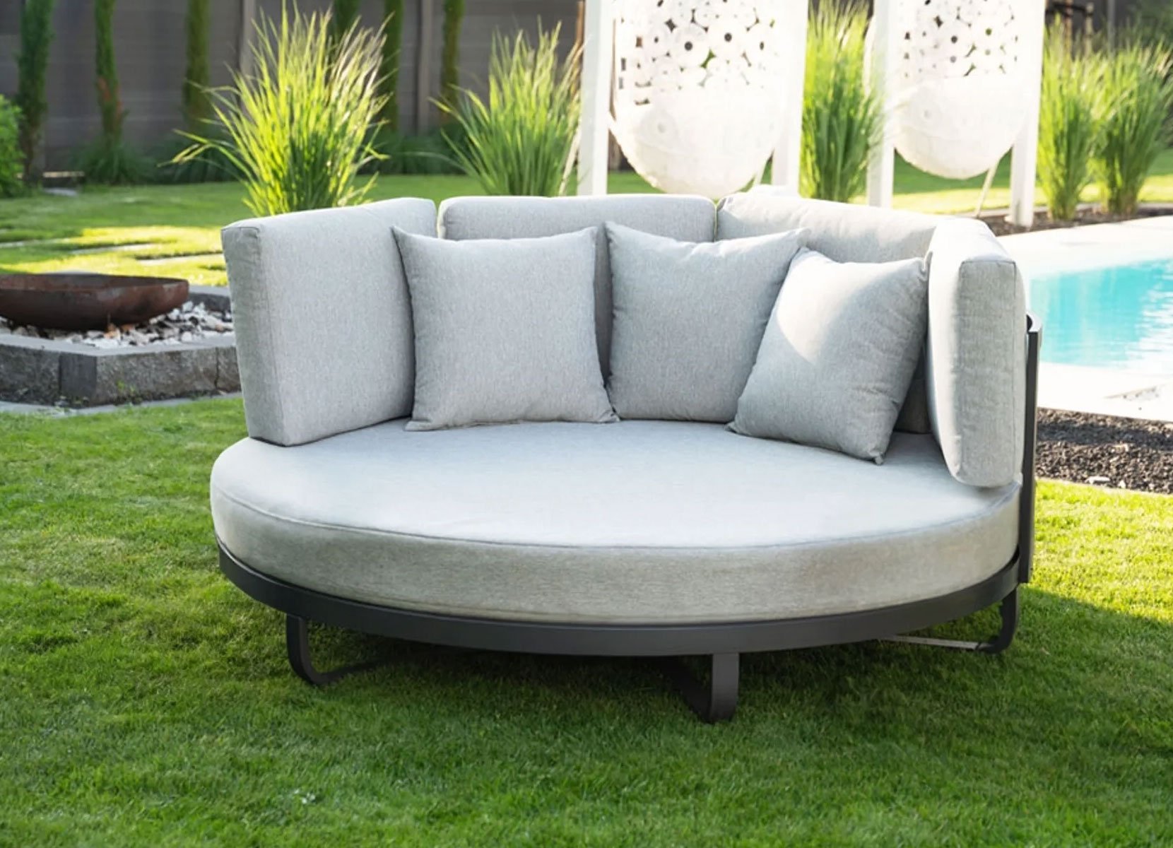Home Deluxe Daybed FLORIDA Outdoor Grau