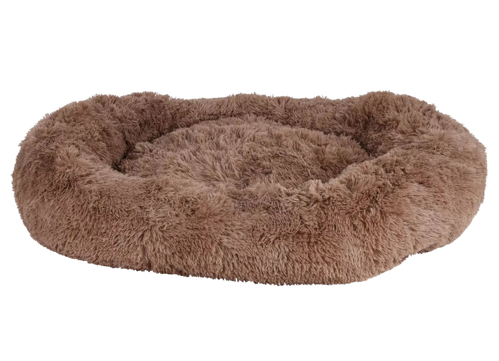 Tier-Plüschbett Donut 100cm Hellbraun