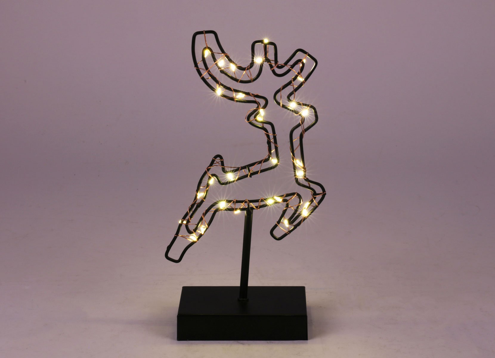 Kleines Metall-Rentier 29cm 30 LEDs Warmweiß