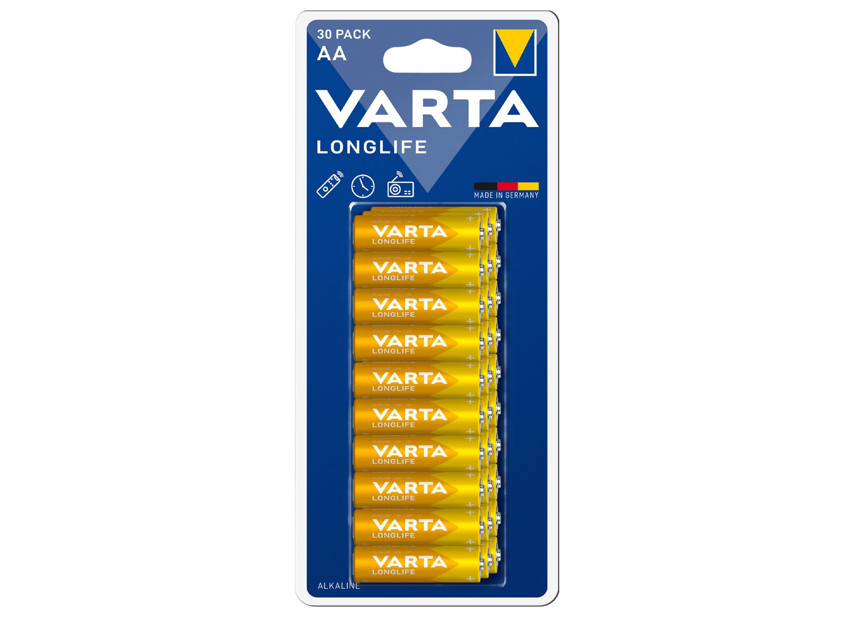 VARTA Longlife AA LR6 Alkaline Batterien 30er-Pack