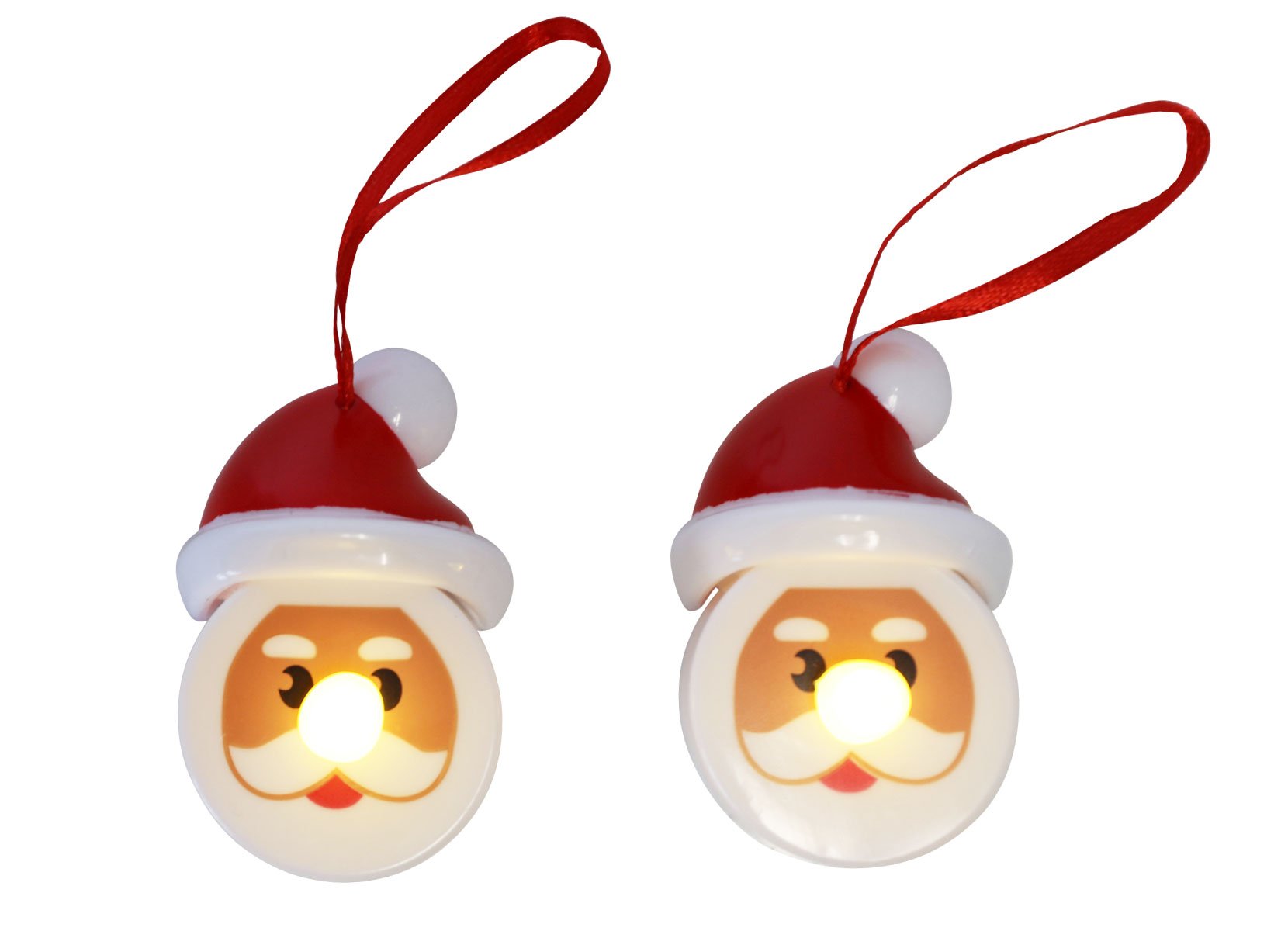 LED-Weihnachtsmann-Teelicht zum Hängen 2er-Set Warmweiß