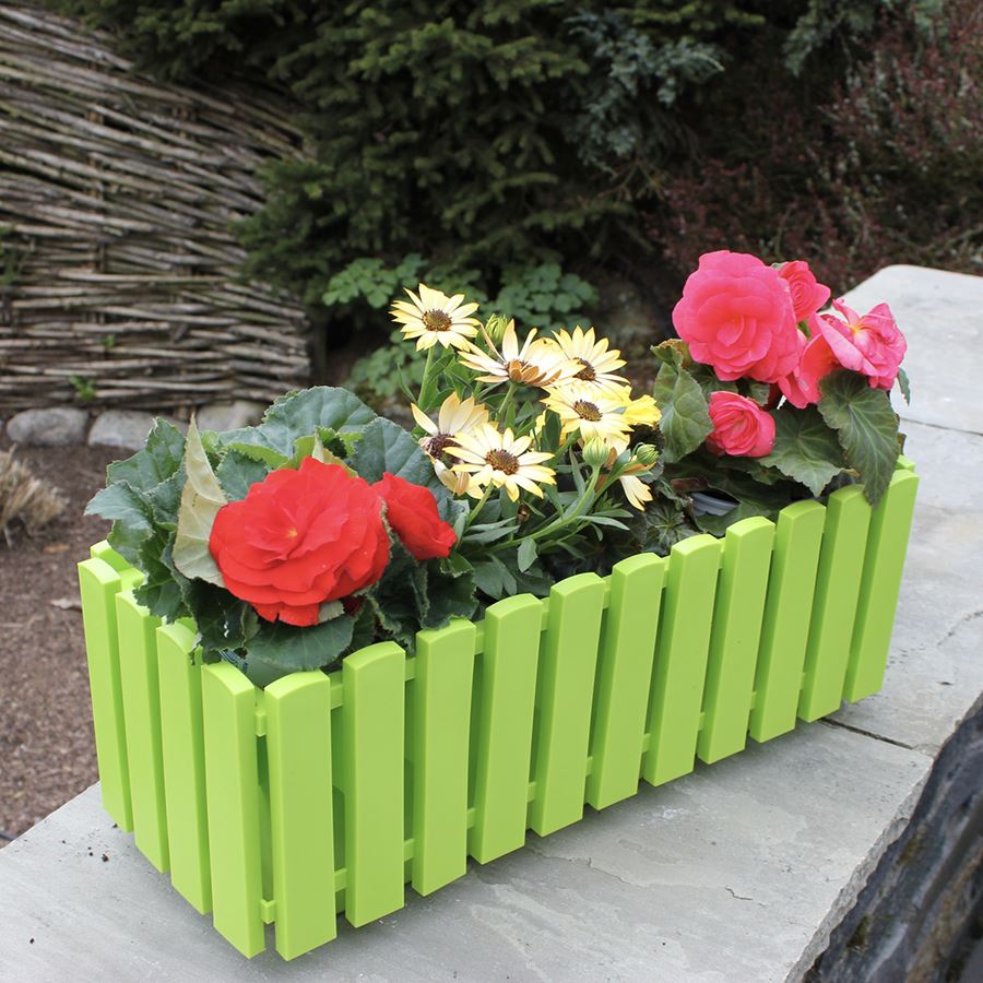 Blumenkasten Fency 46,5x18,5cm Gelbgrün