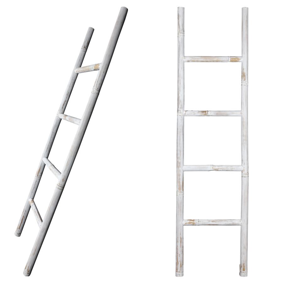 Bambus-Dekoleiter 40x150cm Weiß