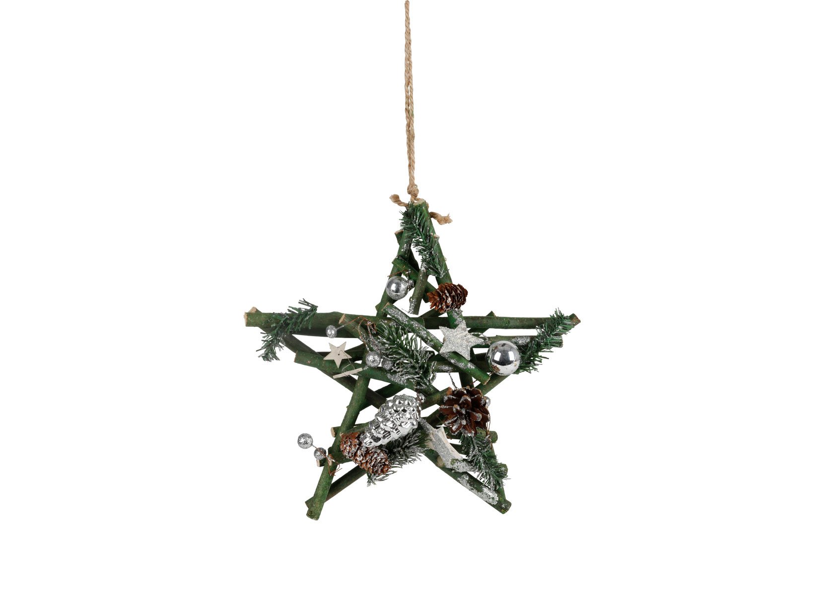 Weihnachtlicher Deko-Holzstern aus Stöckchen 30cm Weihnachtlicher Deko-Holzstern aus Stöckchen 30cm