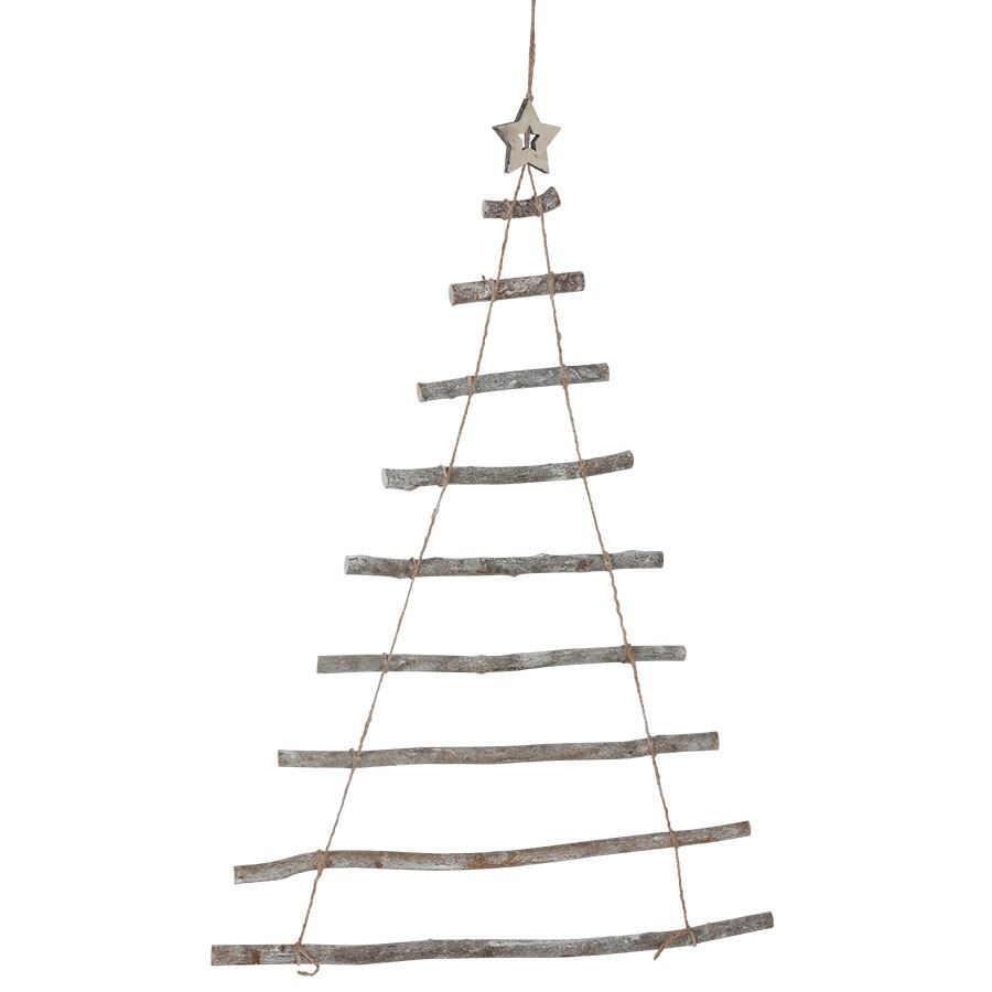 Wandobjekt Weihnachtsbaum aus Holz 62x90cm
