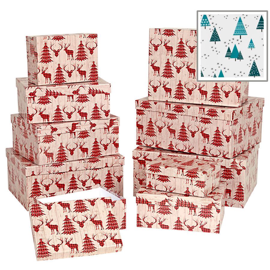 Dekoboxen-Set Weihnachten 10-teilig