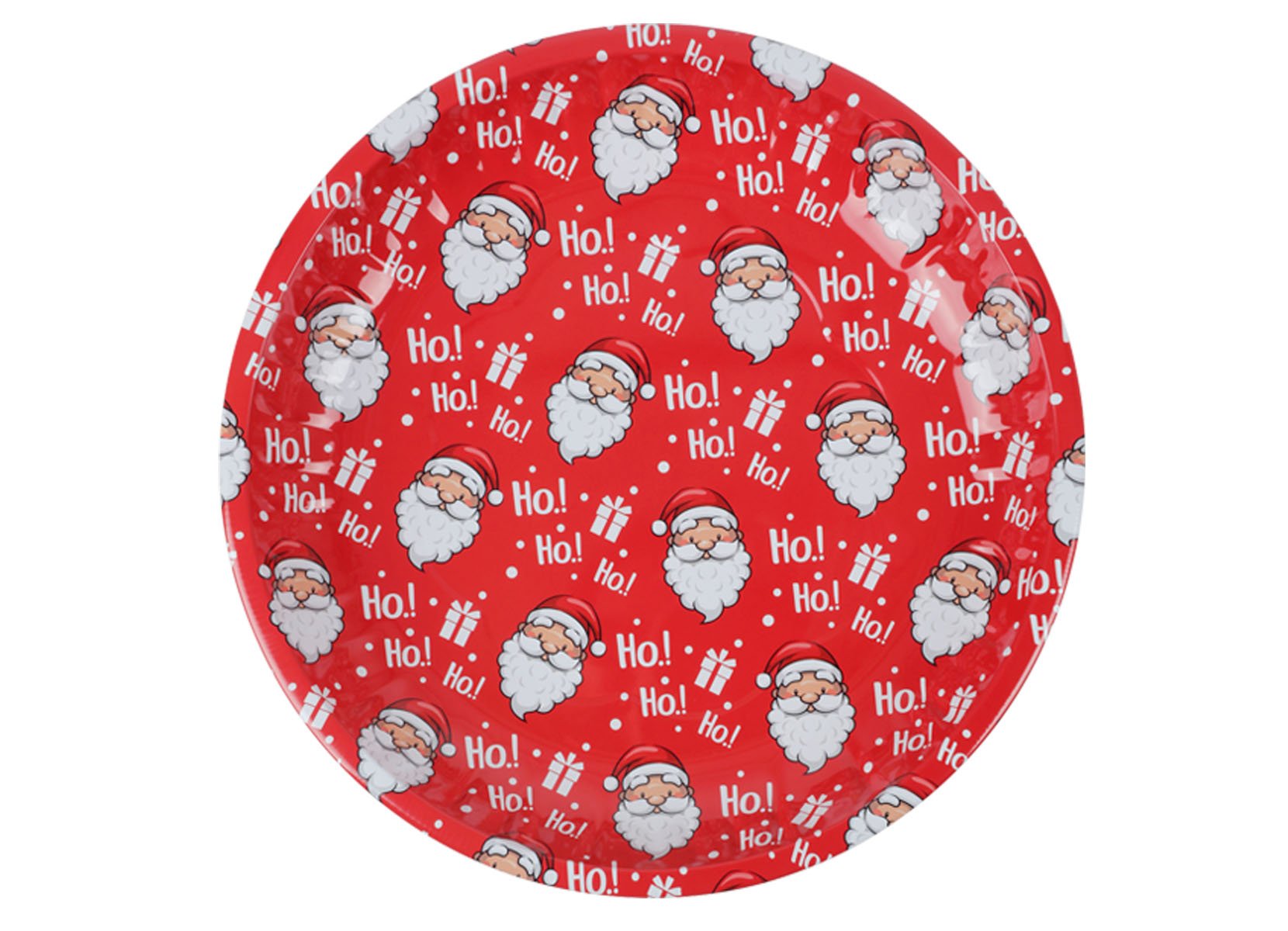 Weihnachts-Dekoteller aus Metall 26cm