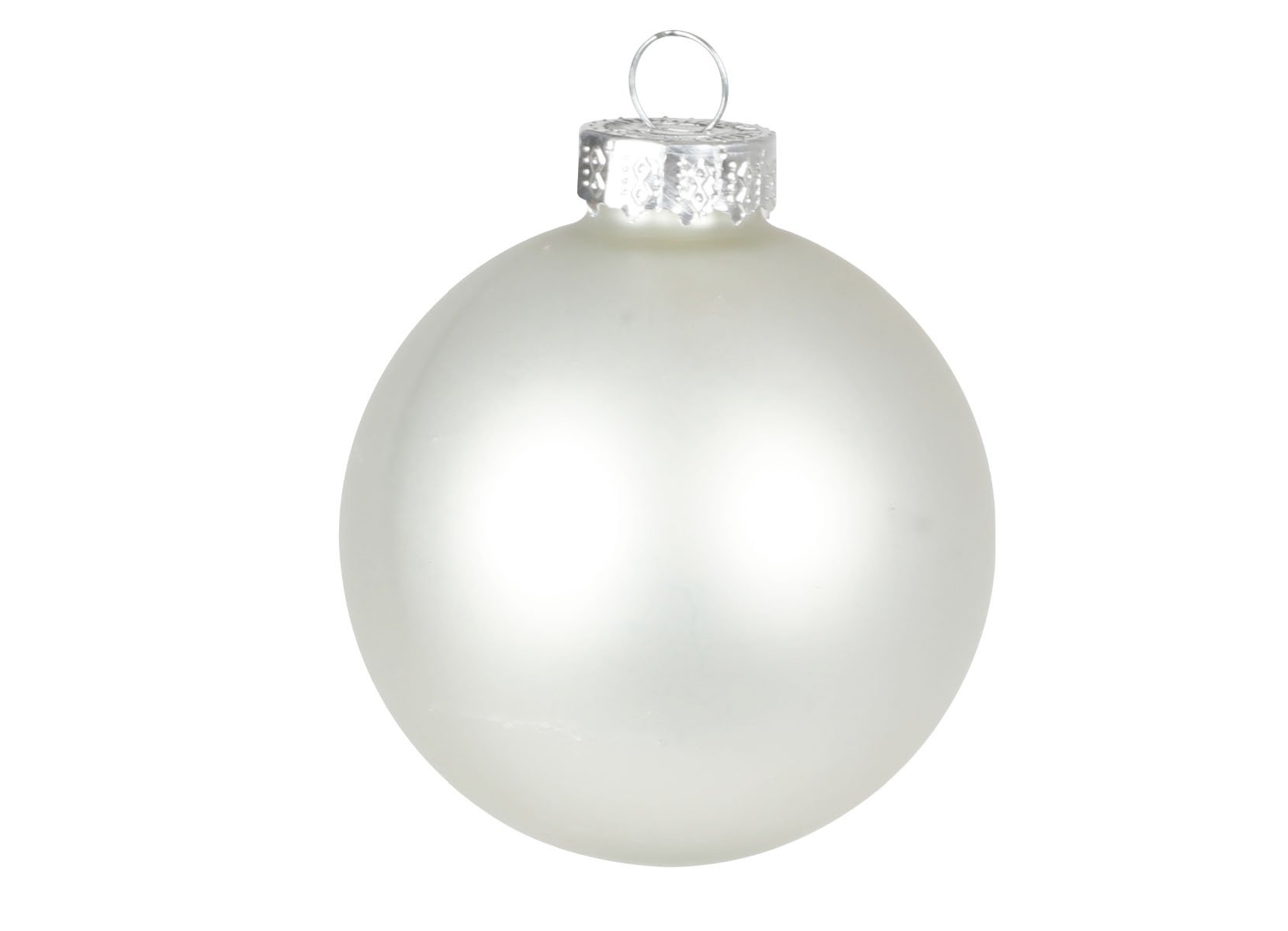 Weihnachtskugel-Set aus Glas 72-teilig Creme