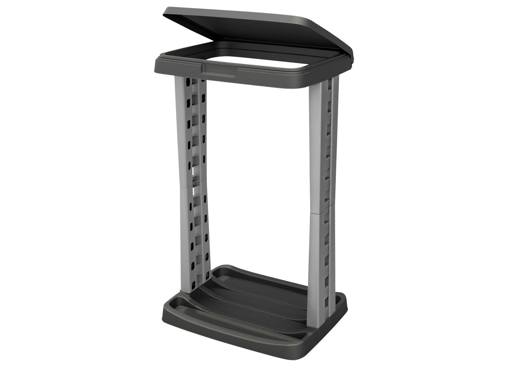 Müllsackständer rechteckig 43x31x73cm Schwarz