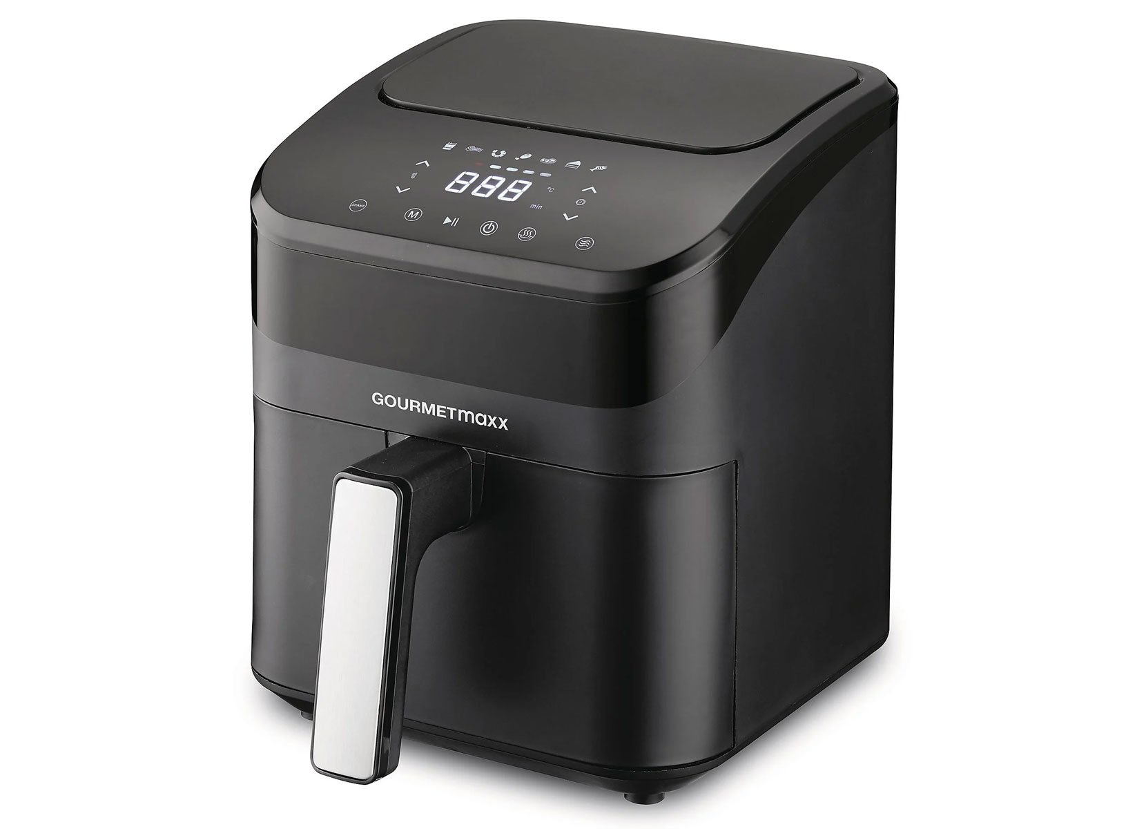 Gourmetmaxx Digitale Heißluftfritteuse 4 Liter 1400W Schwarz