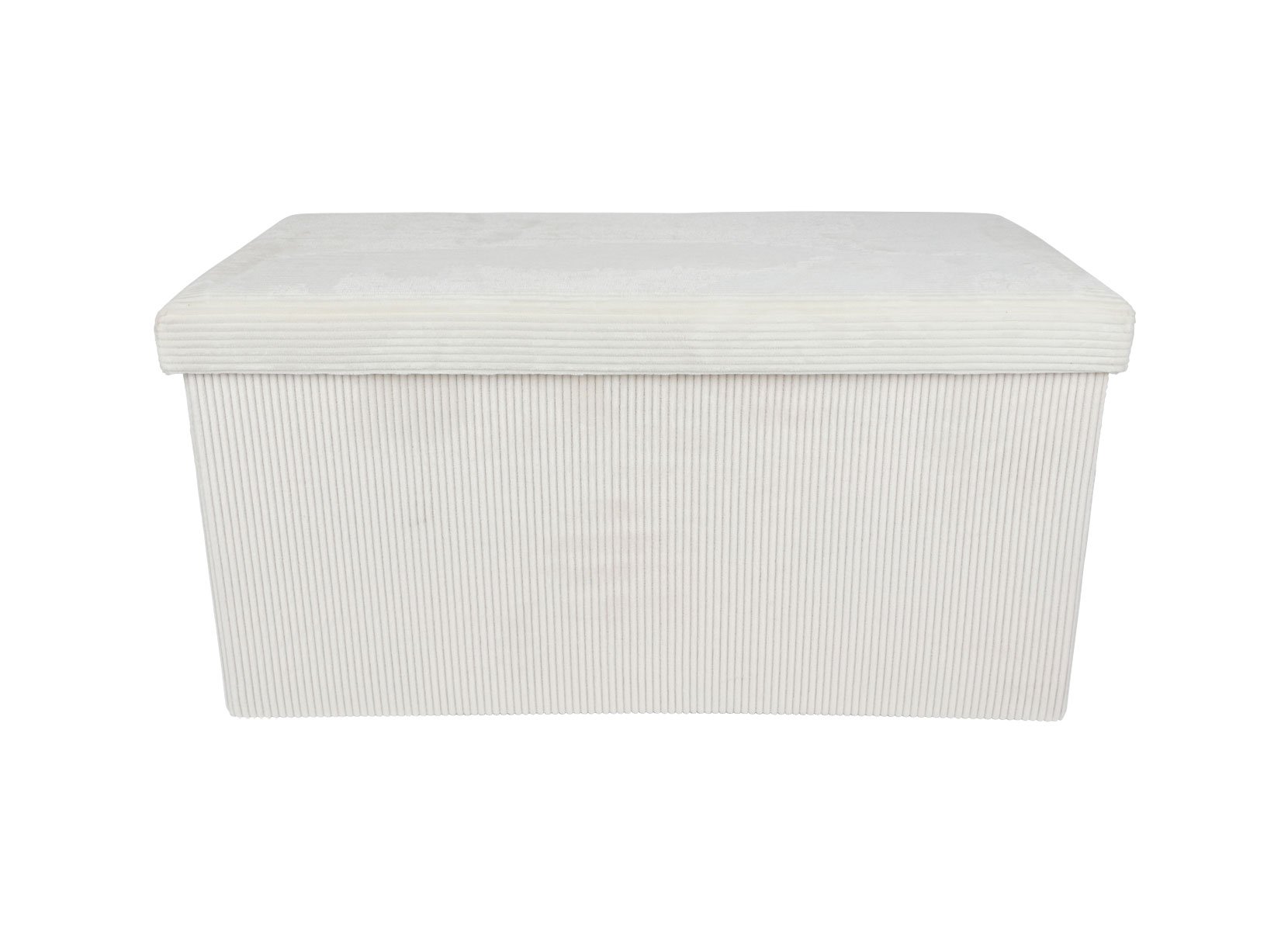 Sitztruhe aus Cordstoff 76x38x38cm Natur
