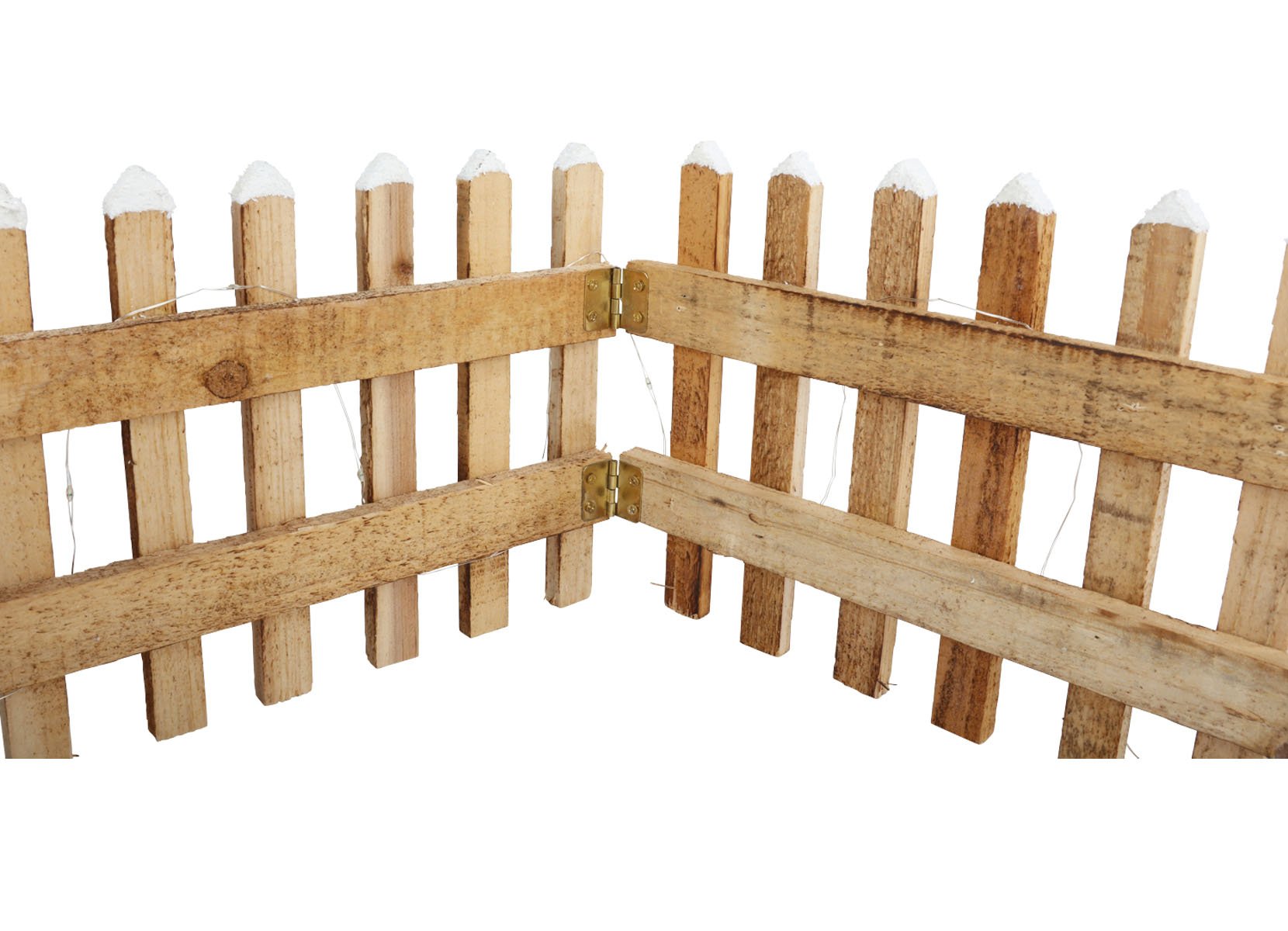 Deko-Zaun mit 20 LEDs und Timer 90x20cm
