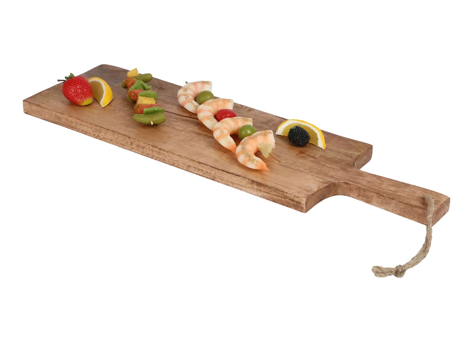 Tapas- und Schneidebrett aus Mangoholz 60x17cm