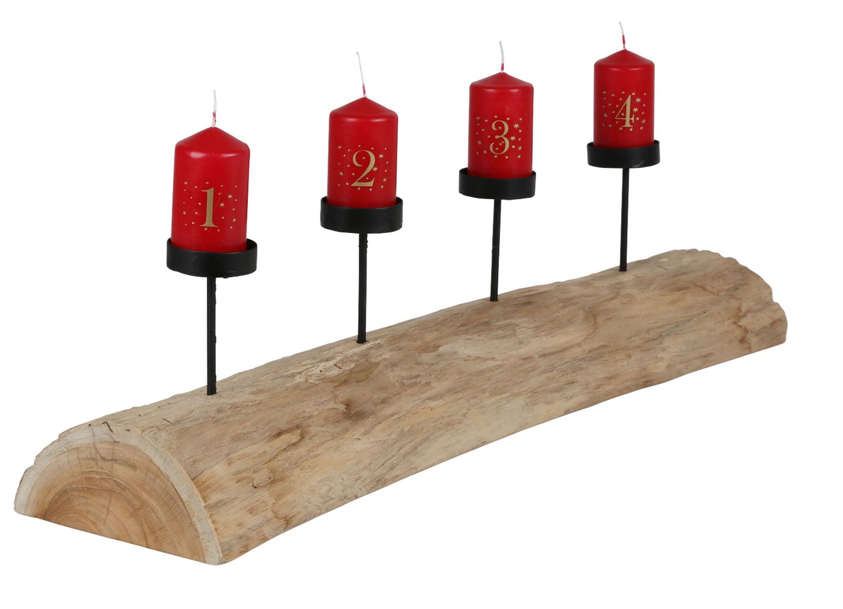 XXL-Baumstamm für 4 Kerzen 70cm