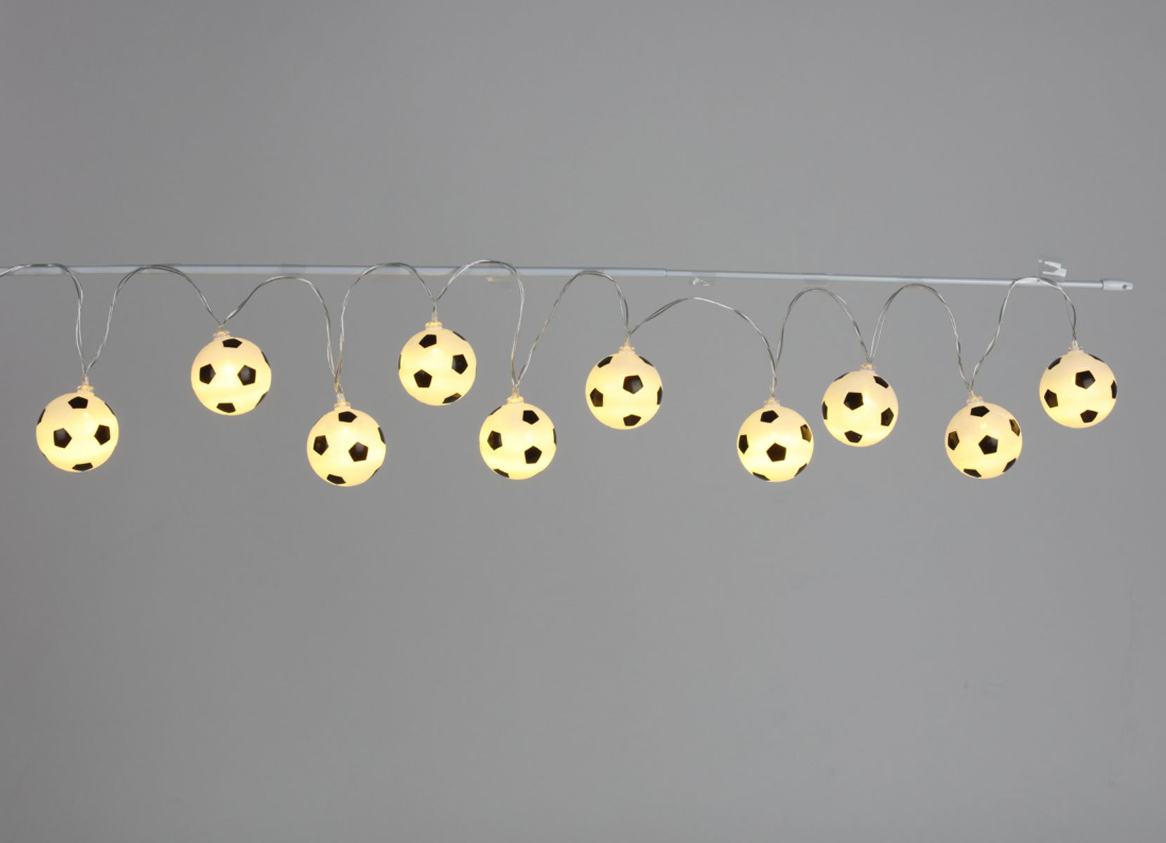 Fußballlichterkette mit 10 LEDs Warmweiß
