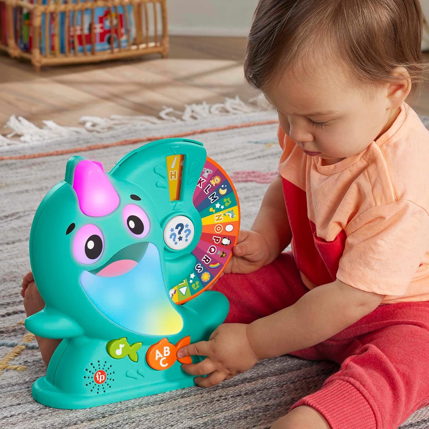 Fisher-Price Lernspielzeug BlinkiLinkis Narwal