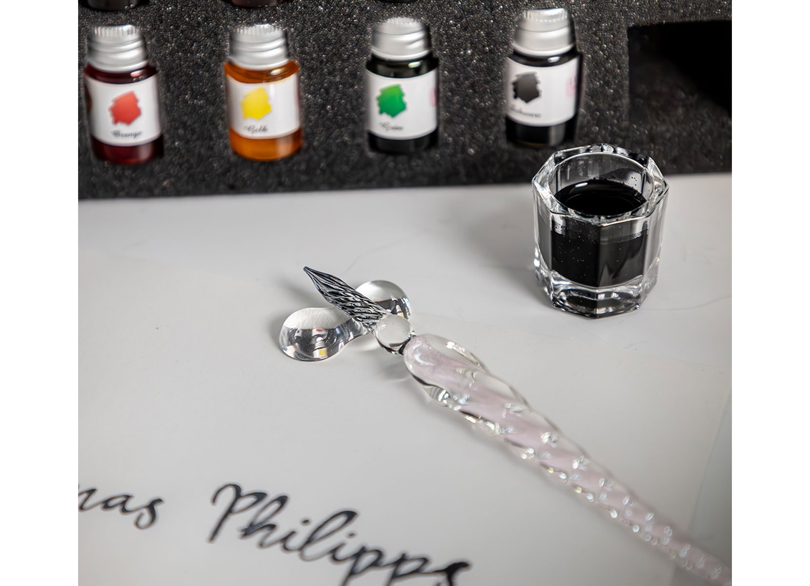 Kalligraphie-Set mit Glasstift 11-teilig
