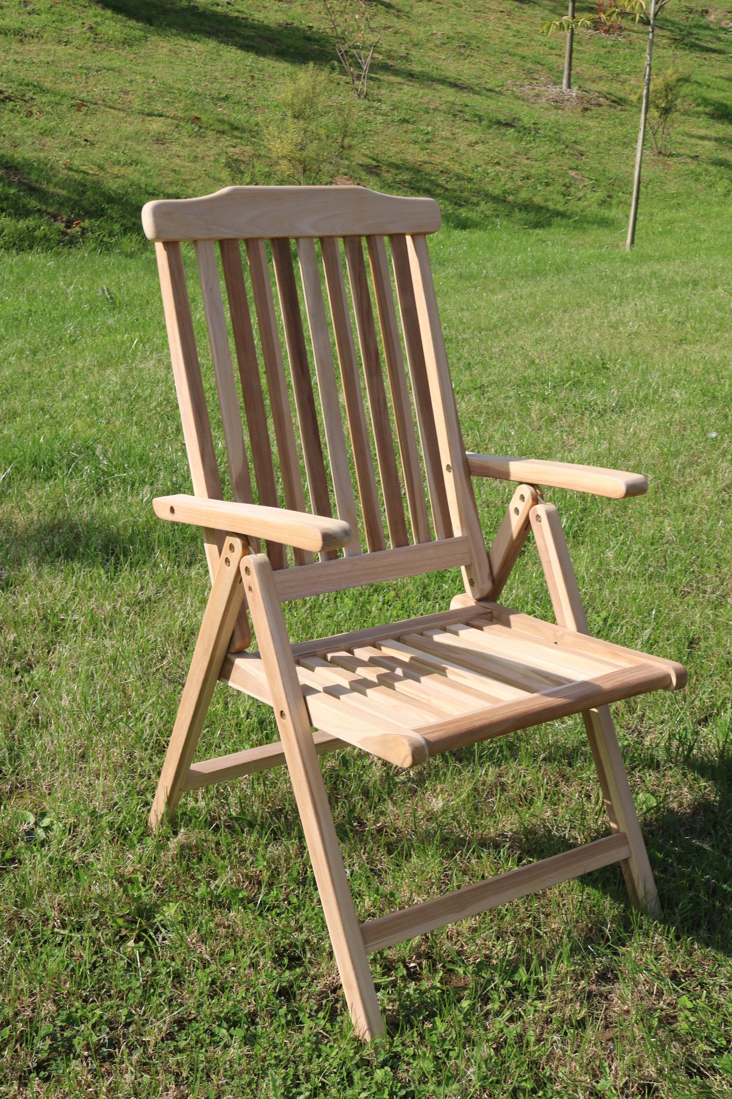 Teak-Klappsessel Natur unbehandelt