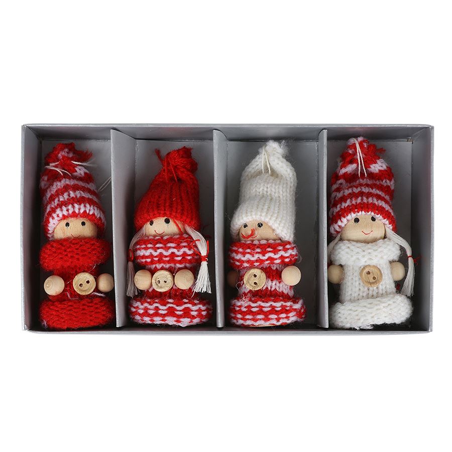 Weihnachtsbaum-Anhänger Püppchen 4er-Set Weihnachtsbaum-Anhänger Püppchen 4er-Set