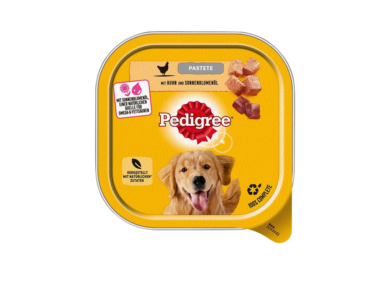 Pedigree Pastete mit Huhn + Sonnenblumenöl Schale 300g