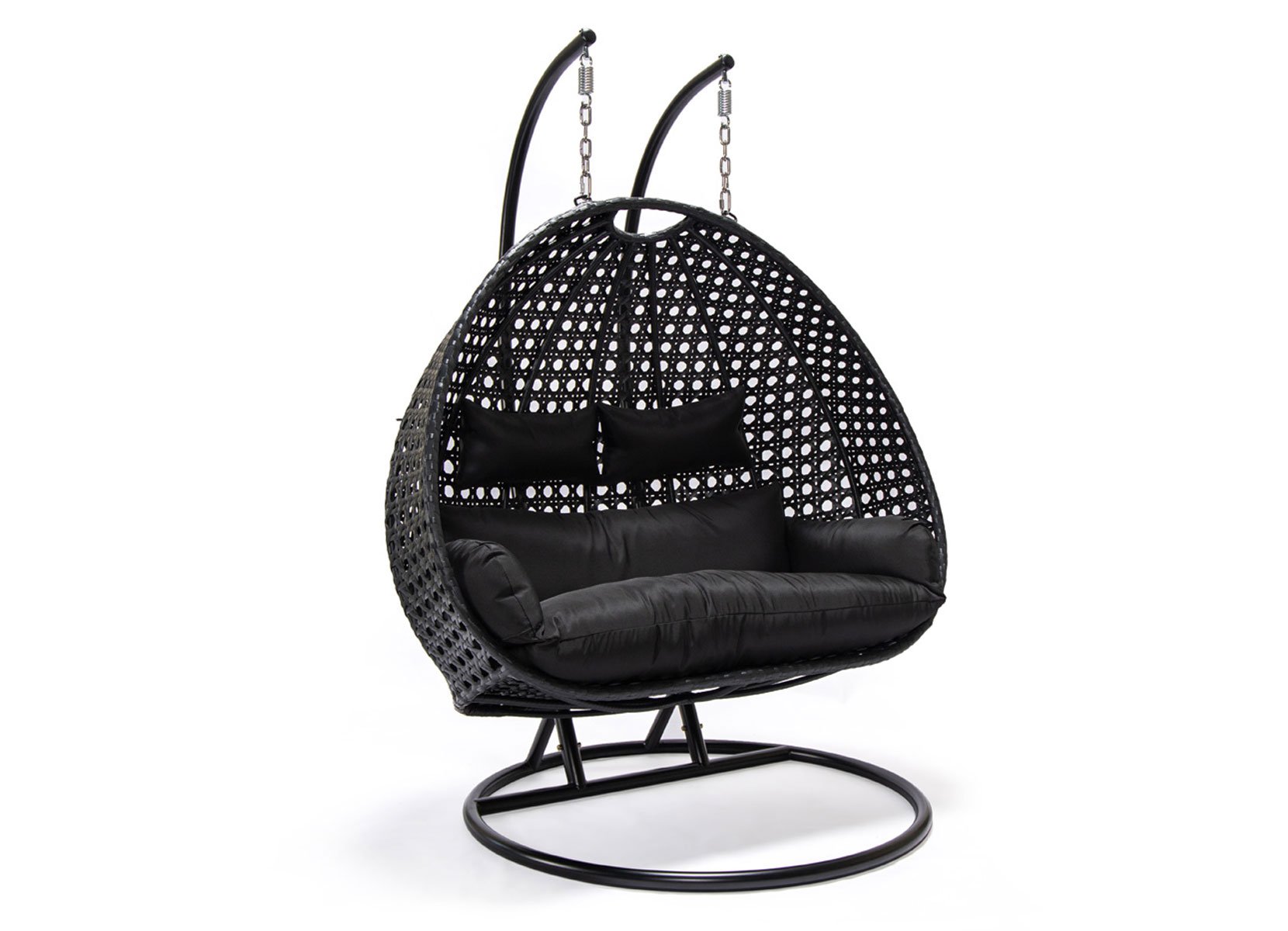 Home Deluxe TWIN Polyrattan-Hängesessel für 2 Personen Schwarz Home Deluxe TWIN Polyrattan-Hängesessel für 2 Personen Schwarz