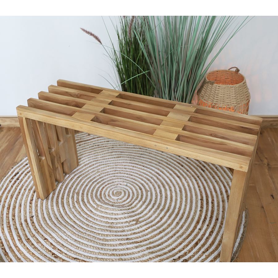 Teakholz-Bank Linea 90x30x49cm