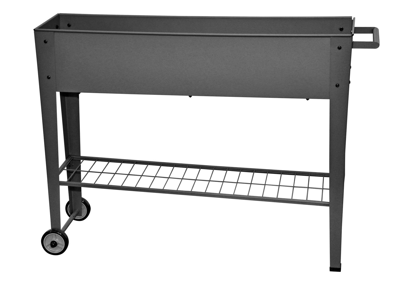 Metall-Hochbeet mit Rollen Anthrazit-Schwarz