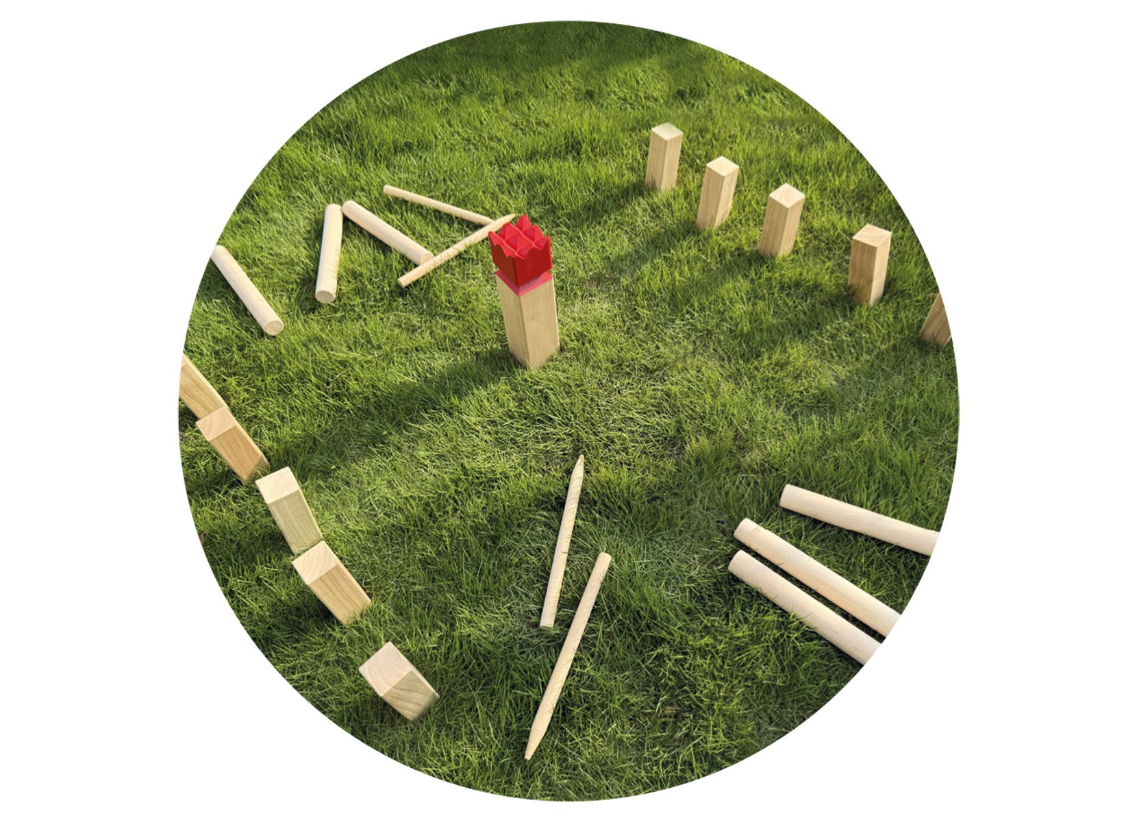 Wikinger Wurfspiel aus Holz 21-teilig Wikinger Wurfspiel aus Holz 21-teilig