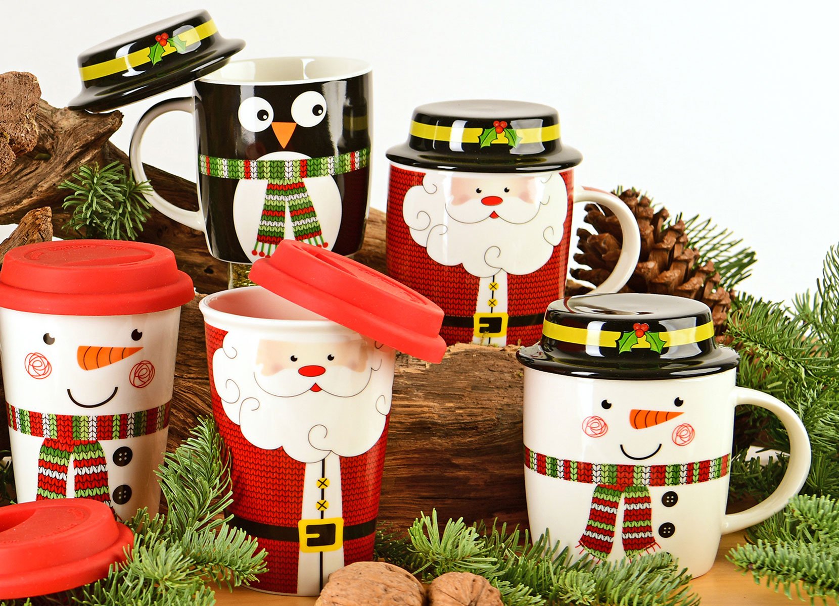 Weihnachtsbecher mit Deckel 330ml