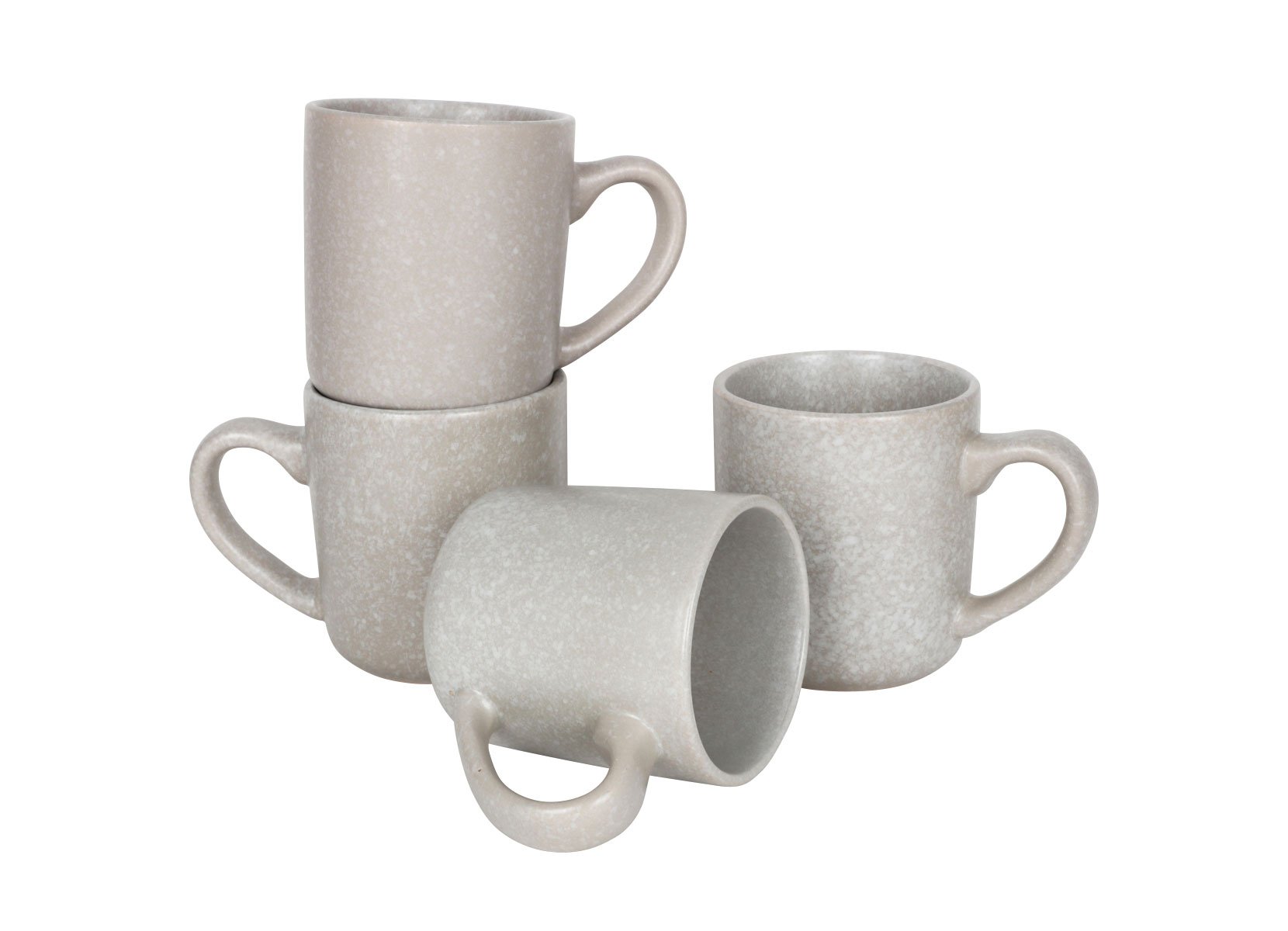 Nature Keramik-Becher 300ml 4er-Set Beige