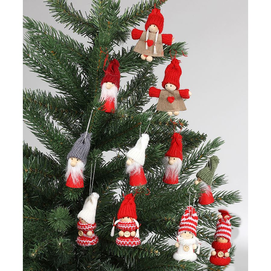 Weihnachtsbaum-Anhänger Püppchen 4er-Set Weihnachtsbaum-Anhänger Püppchen 4er-Set