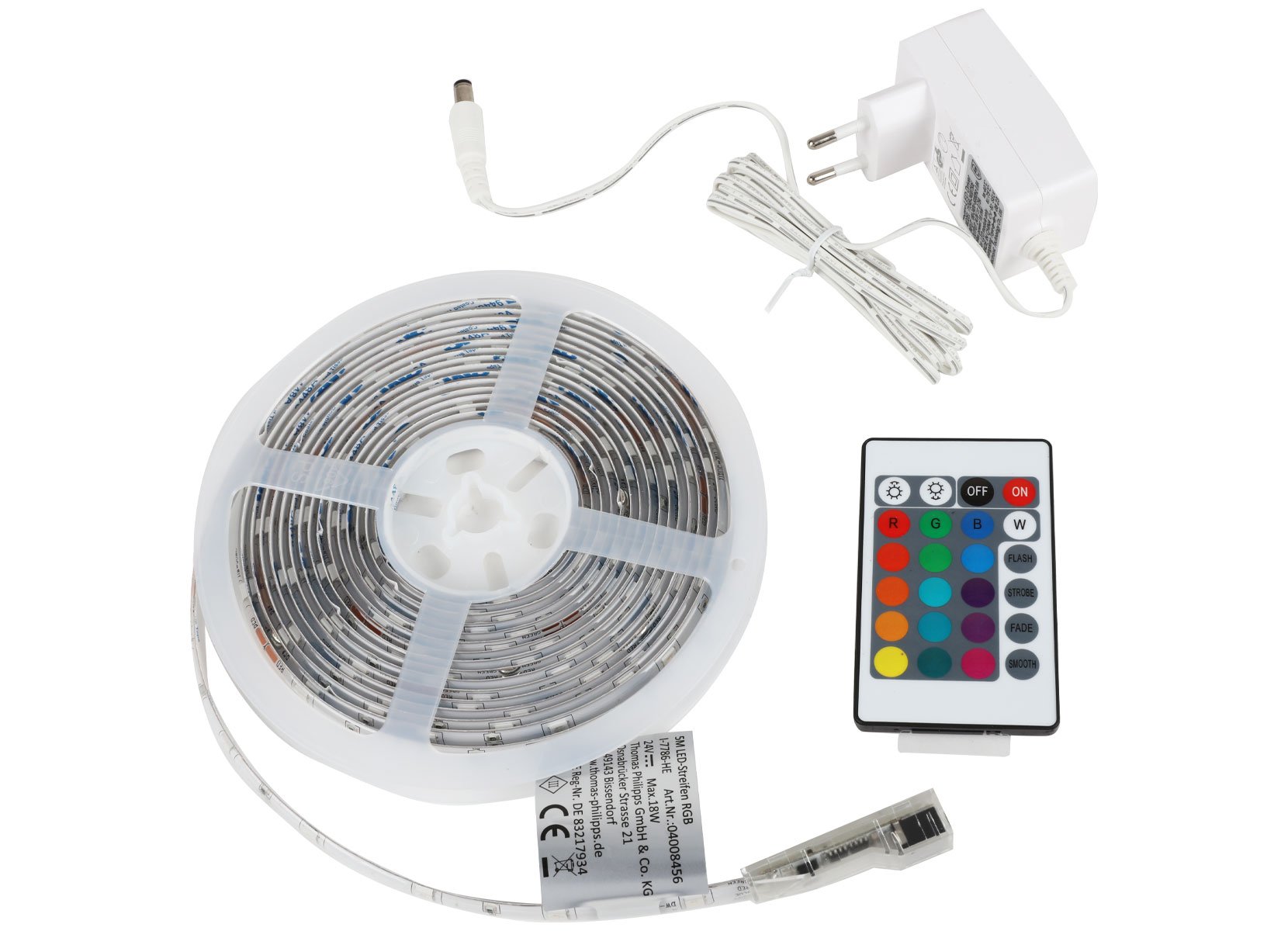 LED-Leuchtstreifen mit Fernbedienung 30 LEDs pro Meter 5m Multicolor