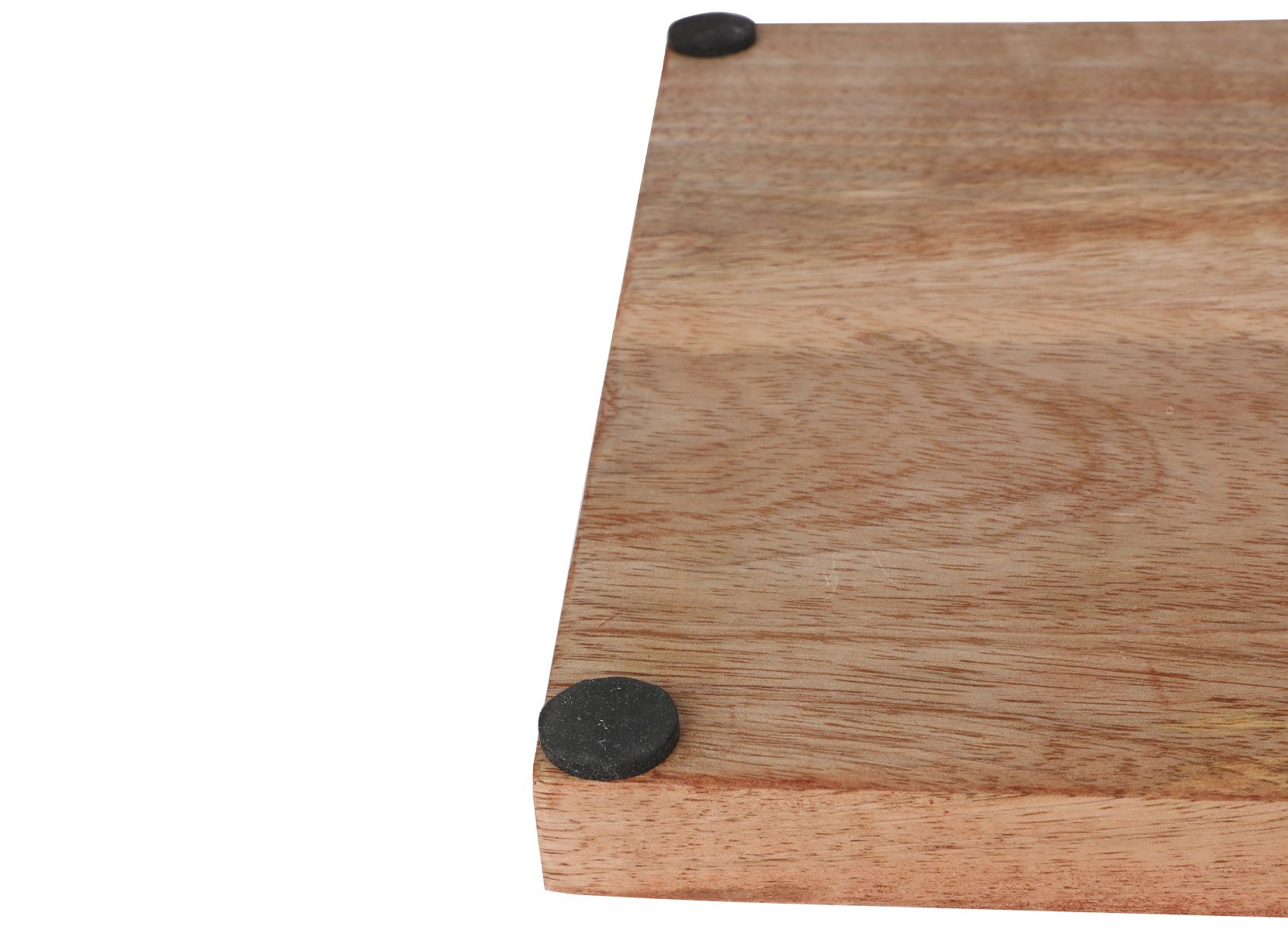 Schneidbrett mit Saftrinne aus Mangoholz 40x25x2,5cm Natur