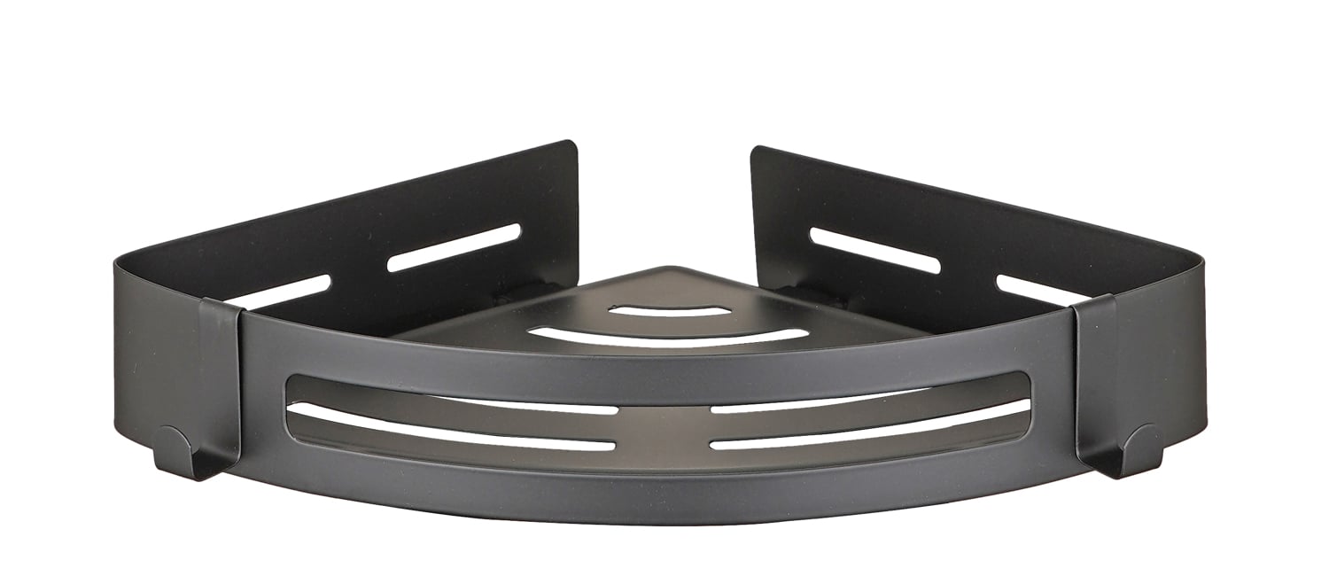 Duschablage rund Schwarz/Matt