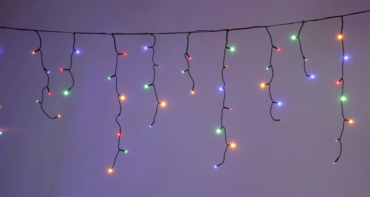 LED-Lichtervorhang mit 135 LEDs Multicolor