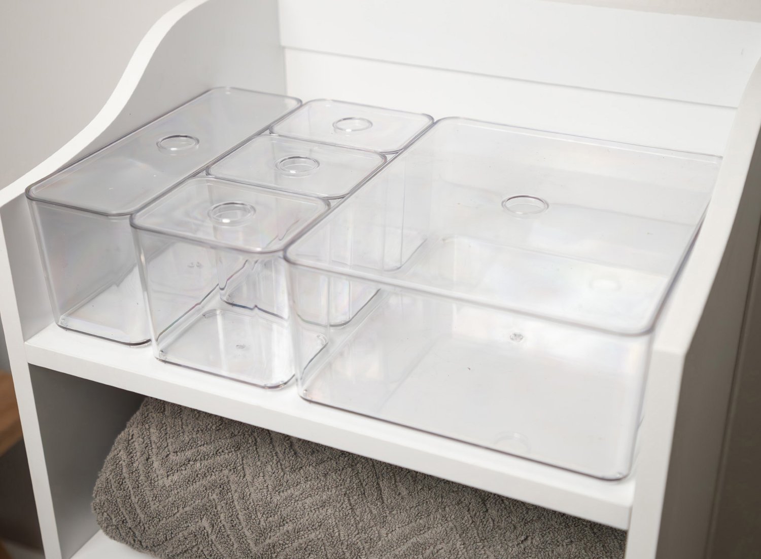 Badezimmer Organizer mit Deckel 5er-Set