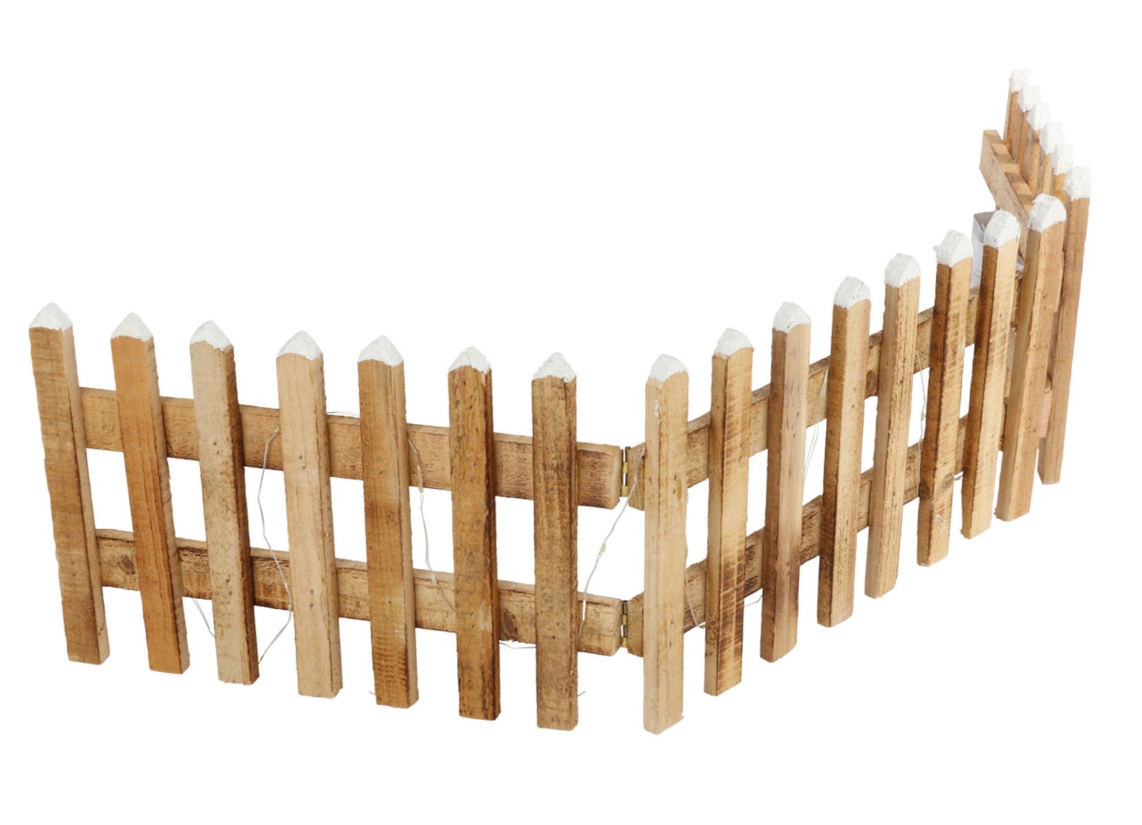 Deko-Zaun mit 20 LEDs und Timer 90x20cm