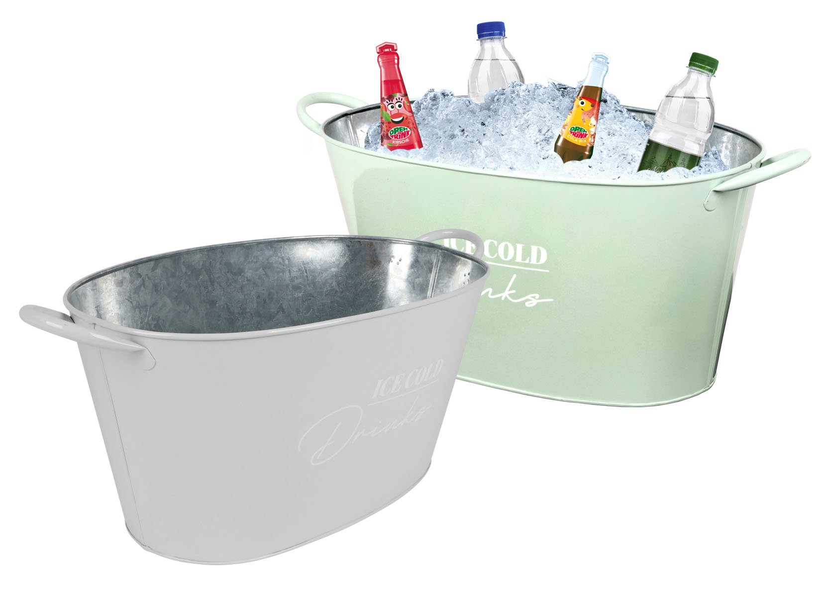 Zink-Getränkewanne 11 Liter Pastell Zink-Getränkewanne 11 Liter Pastell