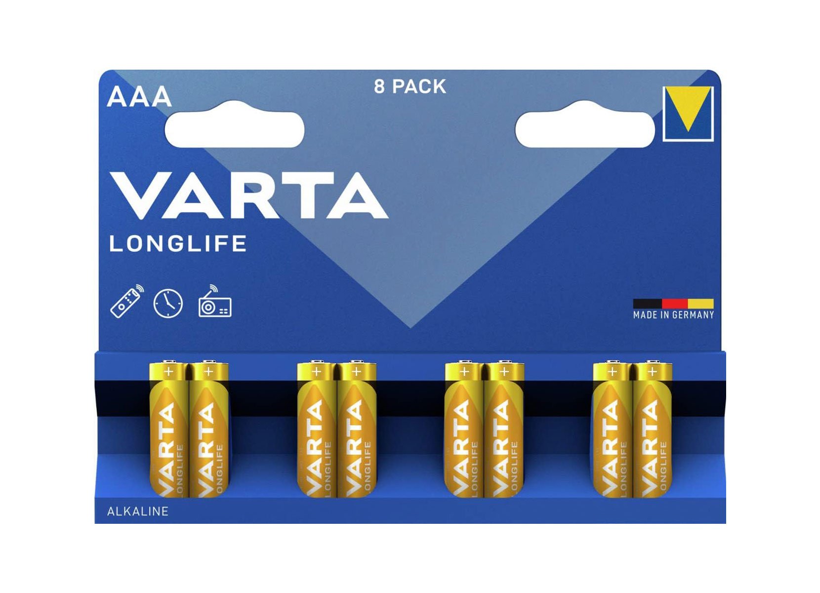 VARTA Longlife AAA LR03 Alkaline Batterien 8er-Pack