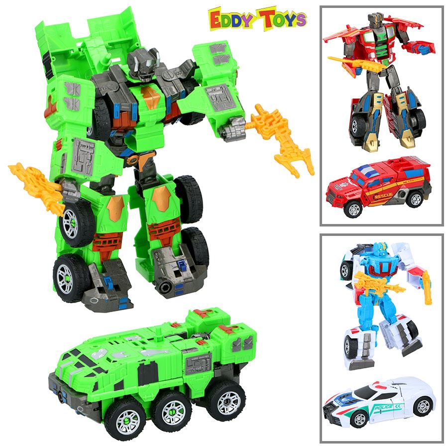 Eddy Toys Transformer-Roboterauto 2in1