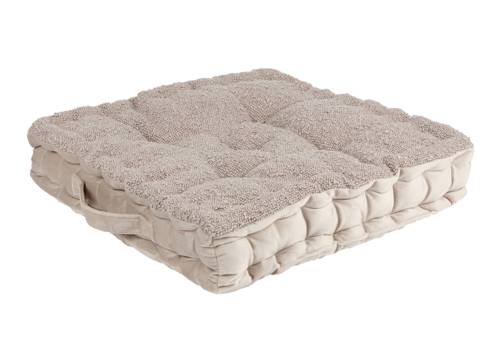 Bodenkissen Doubleface 38x38x10cm Taupe
