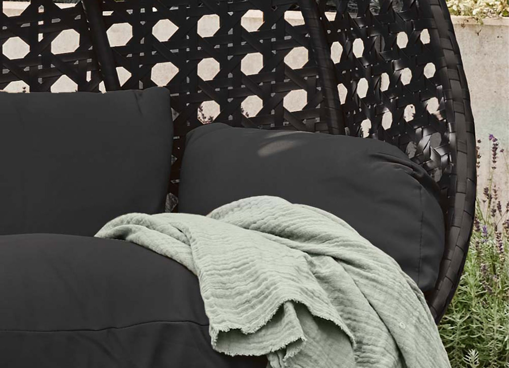 Home Deluxe TWIN Polyrattan-Hängesessel für 2 Personen Schwarz Home Deluxe TWIN Polyrattan-Hängesessel für 2 Personen Schwarz