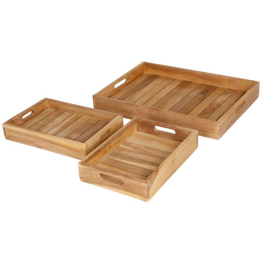 Deko-Tablett aus Holz 26x5x18cm