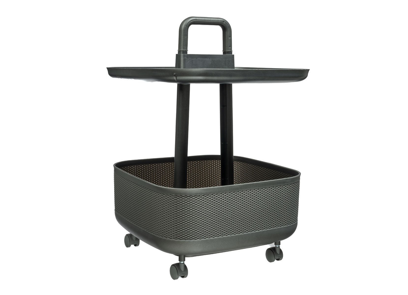 Dekorativer Tischwagen Lifestyle-Butler mit Griff 45x64x45cm Anthrazit