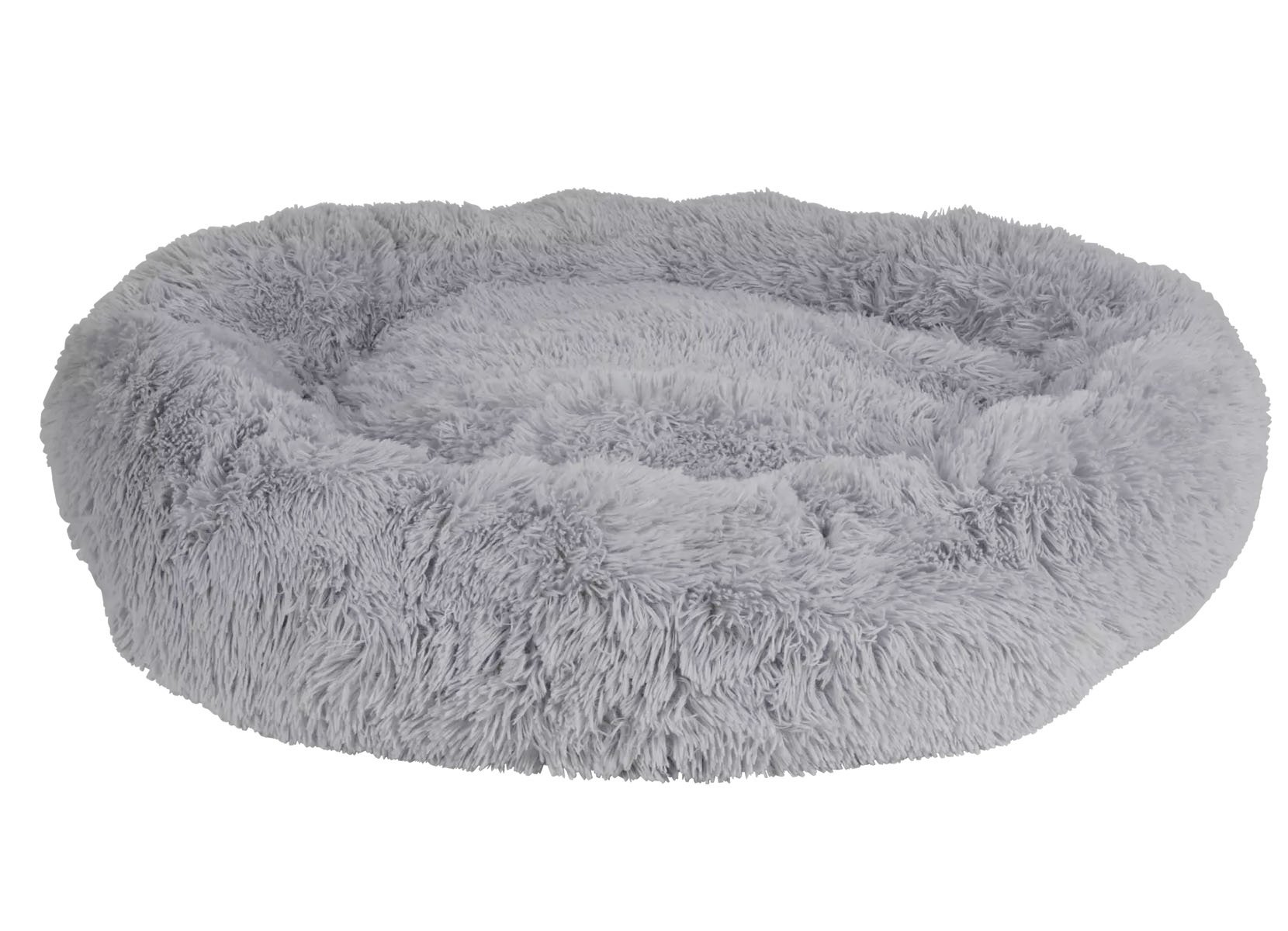 Tier-Plüschbett Donut 100cm Hellgrau