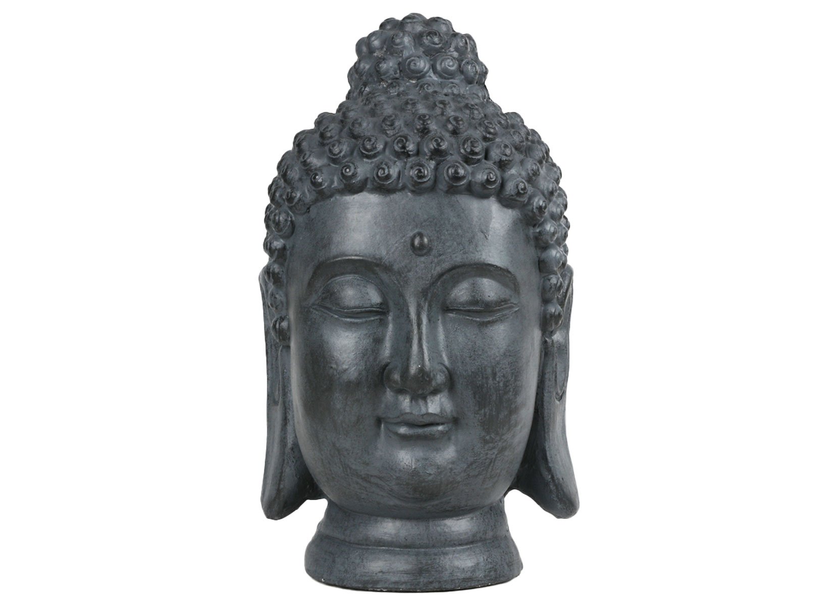 Buddha Deko-Kopf aus Magnesia groß 29,5x29,5x47cm