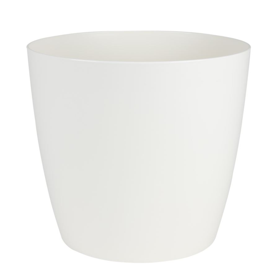 Pflanztopf Ella mit Rollen 34,5x31cm Cremeweiß/Matt