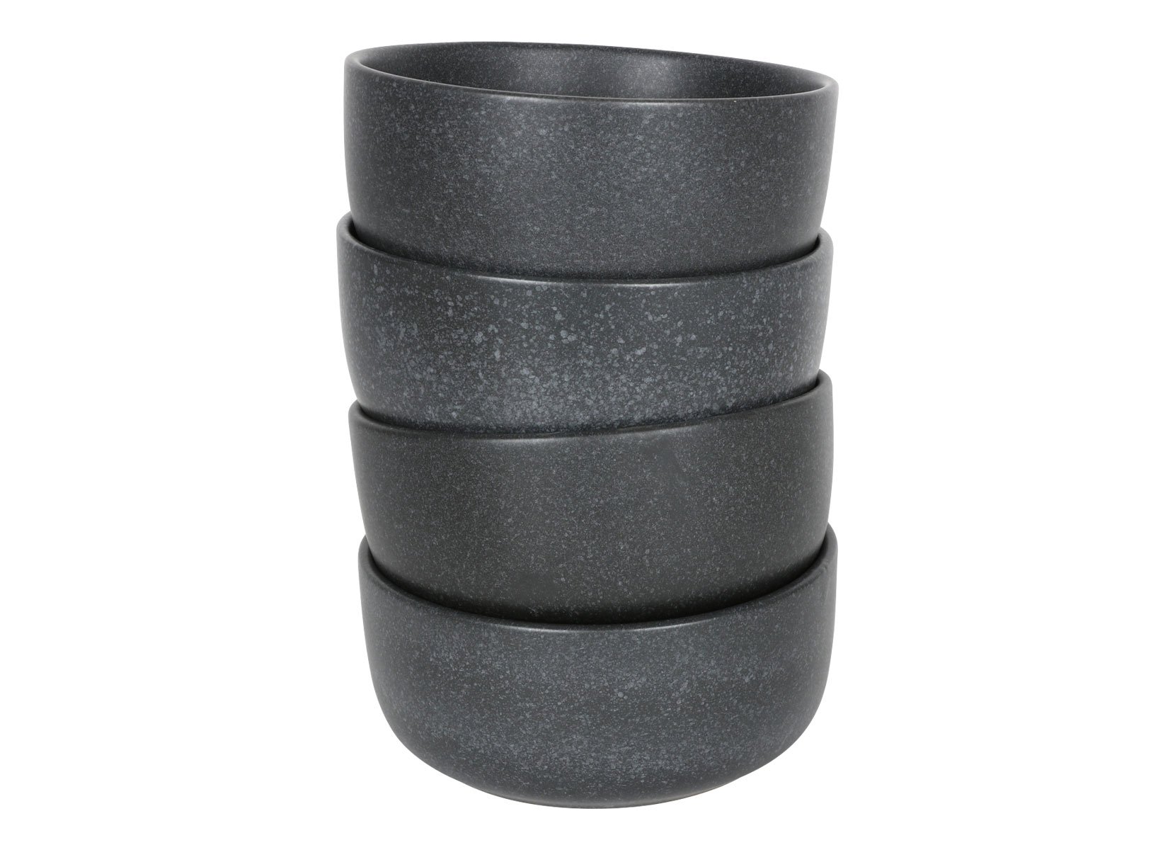Nature Keramik-Schale 15cm 4er-Set Anthrazit